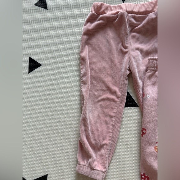 Garanimals|Baby girl,light Pink velour & mushroom Patterned sweatPants in 18M••• - Picture 2 of 7